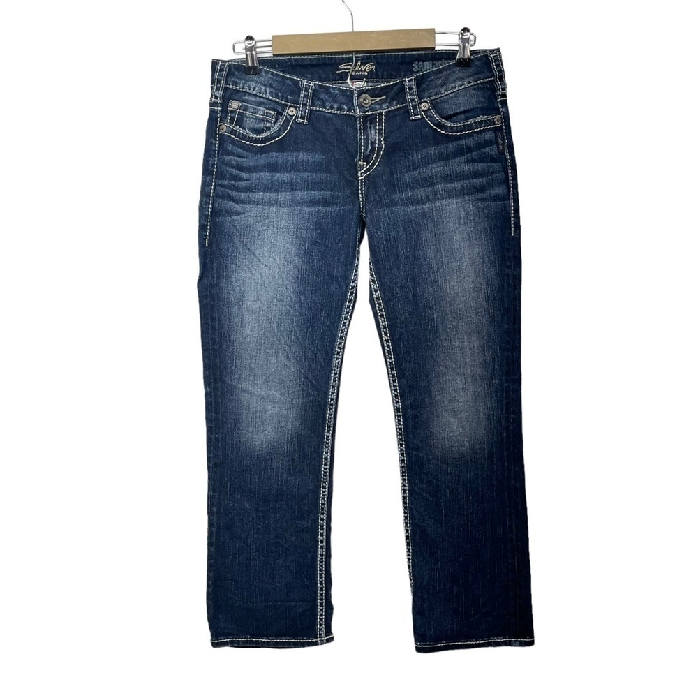 Silver Jeans Santorini Dark Wash Cropped Jeans Size 29